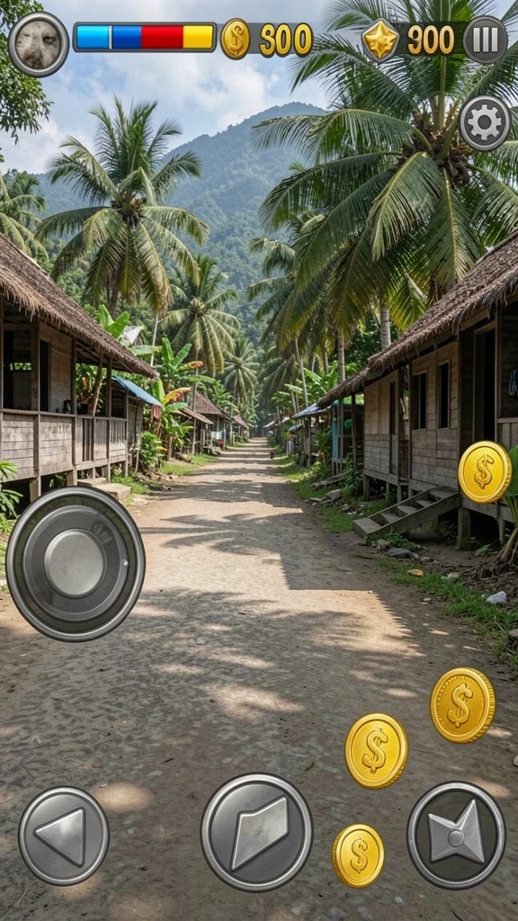 Screenshot menggambarkan pemandangan indah dari dunia fantasi 5ZK.