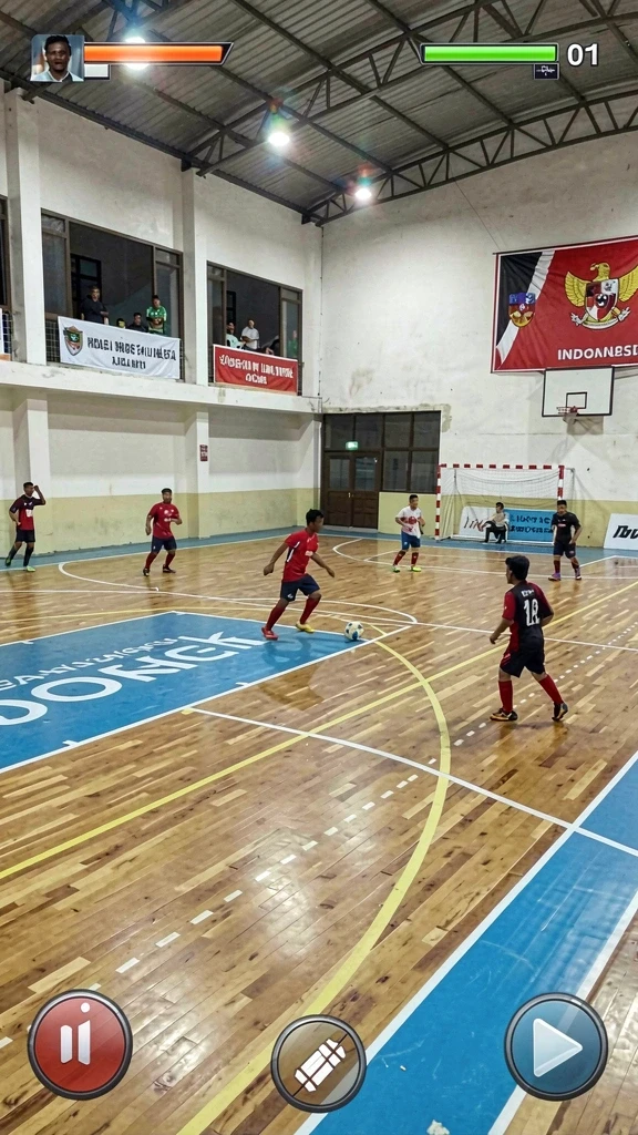 Cuplikan tindakan seru di level yang menantang.