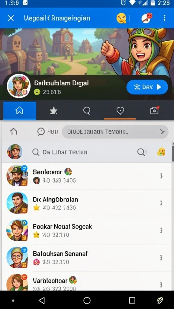 Fitur sosial yang memungkinkan interaksi antar pemain.