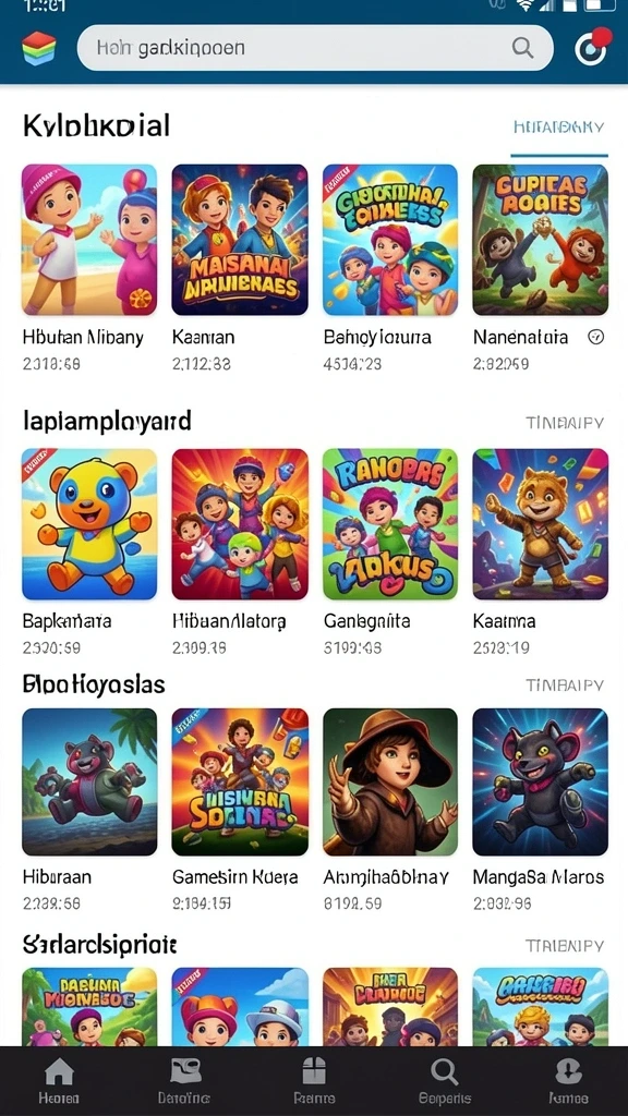 Screenshot menampilkan salah satu level menantang di CINASIPIT yang penuh warna.