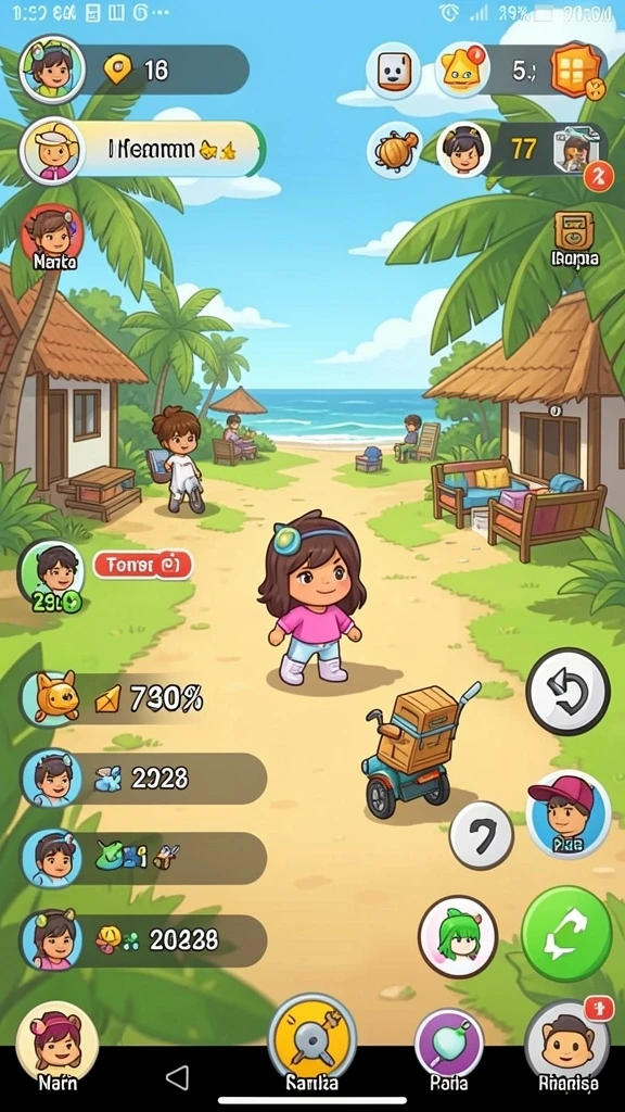 Menu permainan dengan banyak pilihan menarik.