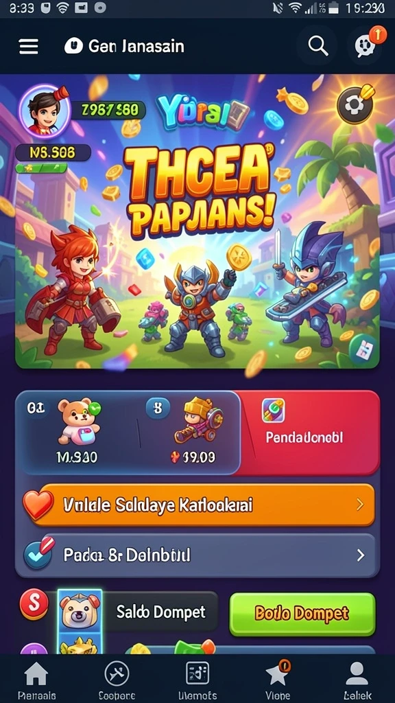 Tangkapan layar dari karakter utama HUGO77 yang menawan.
