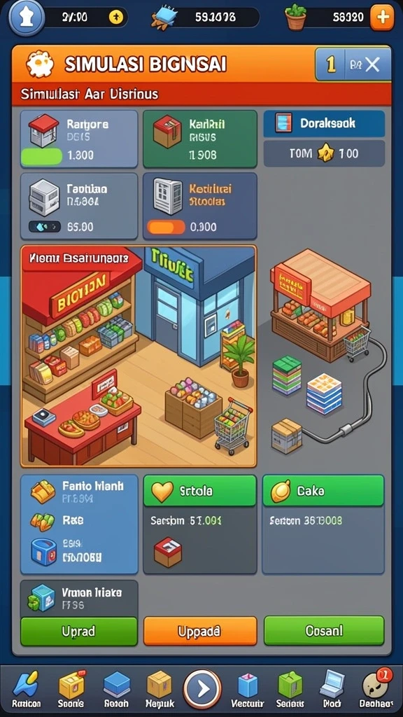 Grafis yang detail saat menjelajahi dunia.