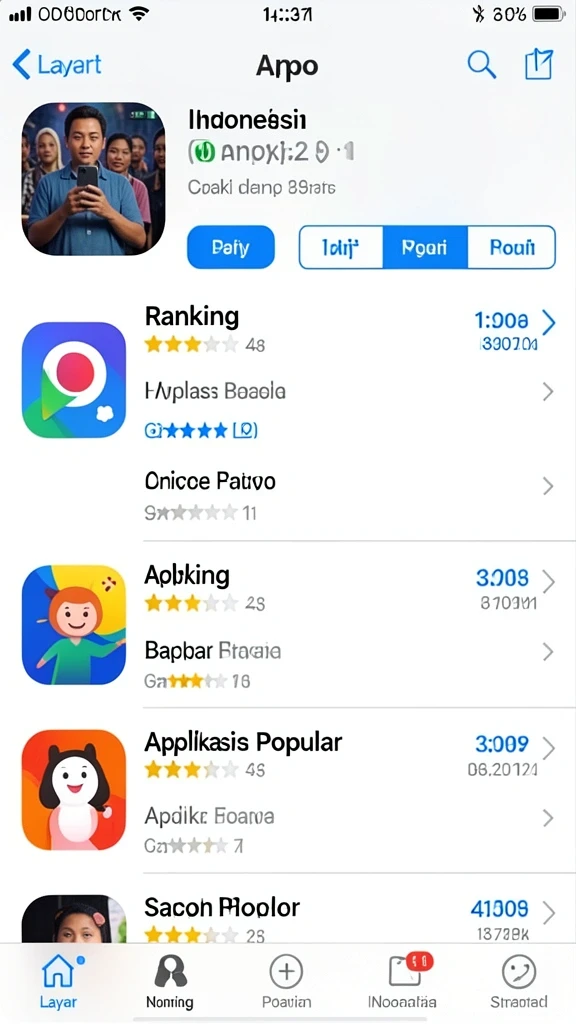 Menu permainan dengan berbagai pilihan mode yang menarik.