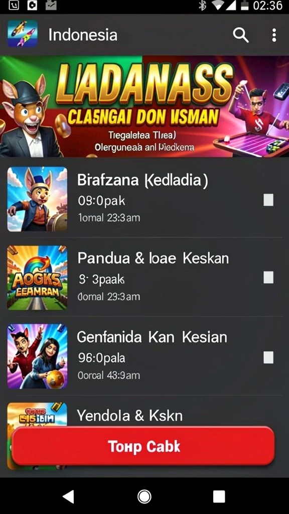 Tampilan utama aplikasi POROS77 yang menarik.