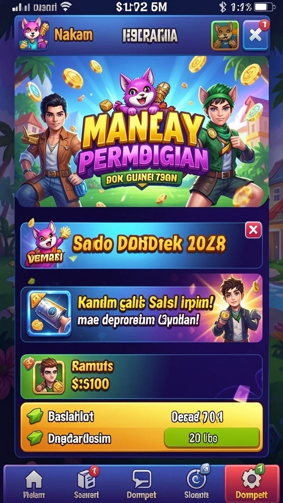 Screenshot 1: Menampilkan karakter utama dalam aksi seru.