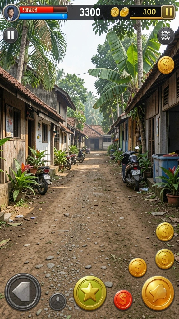 Grafis yang menawan dan penuh warna.