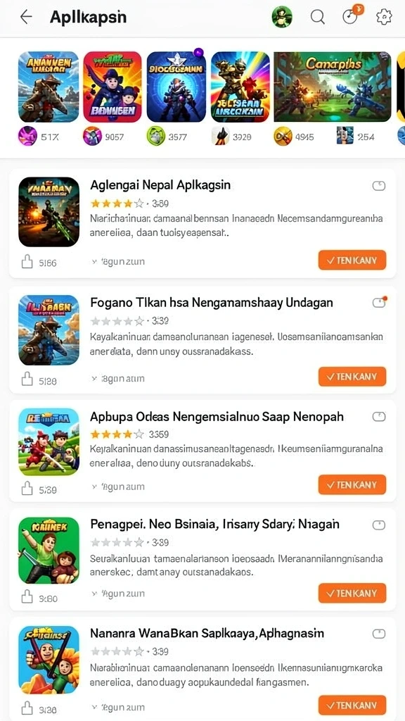 Tampilan awal permainan yang menarik dan intuitif.